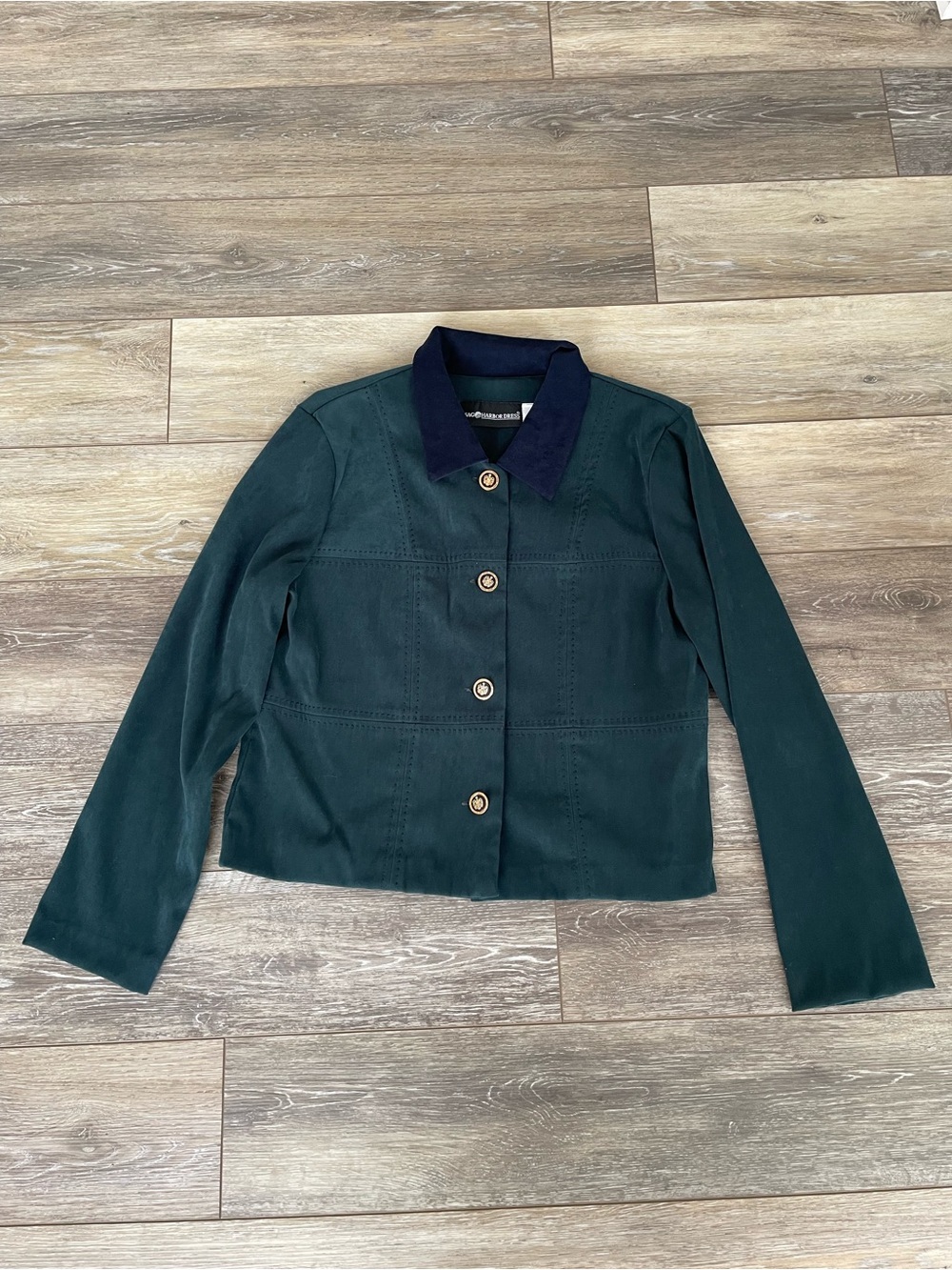 Vintage Sag Harbor Dress Green Blazer Jacket